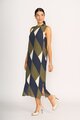 Foil Side Split Dress