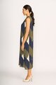 Foil Side Split Dress