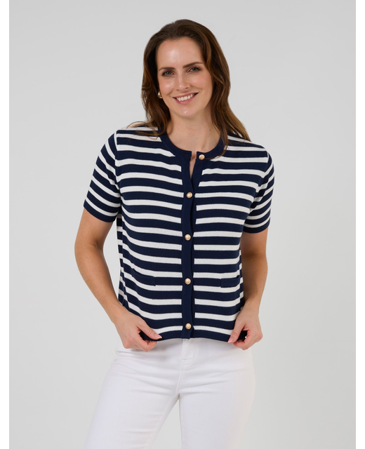 Stella + Gemma Rue Cardi - Navy/White
