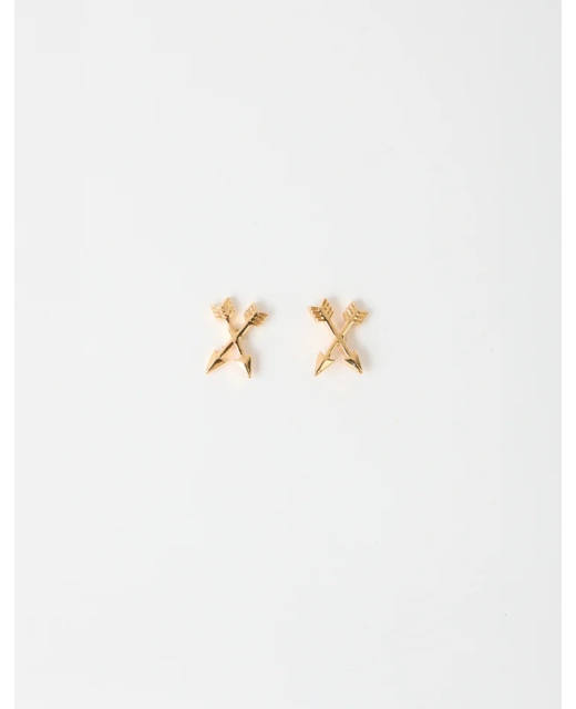 Stella + Gemma Gold Petite Arrow Earrings