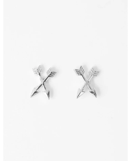 Stella + Gemma Silver Petite Arrow Earrings
