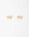 Stella + Gemma Gold Crystal Bow Earrings