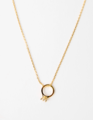 Stella + Gemma Gold Diamond Crystal Ring Necklace