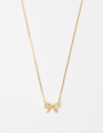 Stella + Gemma Gold Crystal Bow Necklace