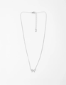 Stella + Gemma Silver Crystal Bow Necklace