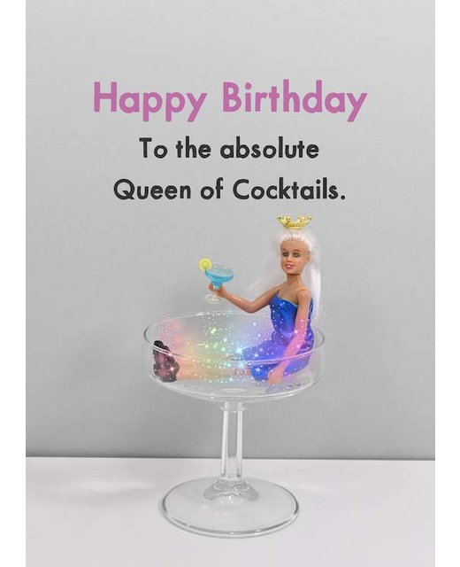Livewires Queen of Cocktails Birthday Card