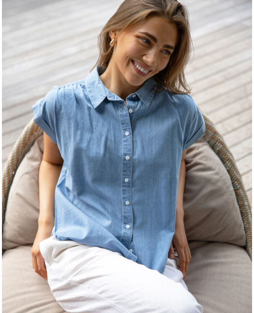 Stella + Gemma Kelly Blouse - Light Wash