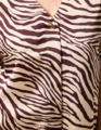 Stella + Gemma Melanie Blouse - Merlot Zebra