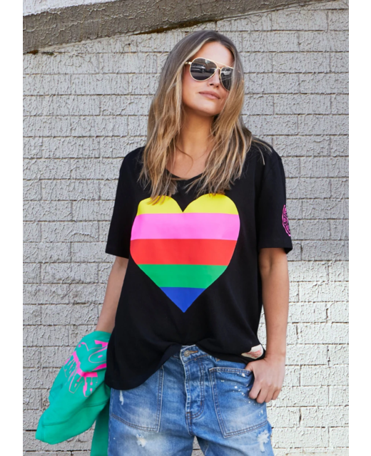 Hammill & Co Rainbow Heart Tee