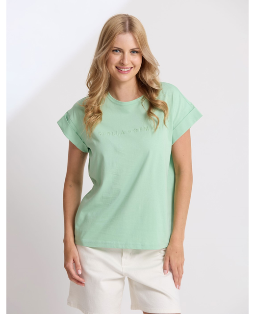 Stella + Gemma Cuff Tee - Snifter Green