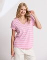 Stella + Gemma Soho Cuff V Tee - Candy/Red Stripe
