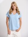 Stella + Gemma Soho Cuff V Tee - Sky