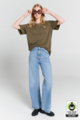 Karen Walker Embroidered Runaway Girl Classic Organic Cotton T-Shirt