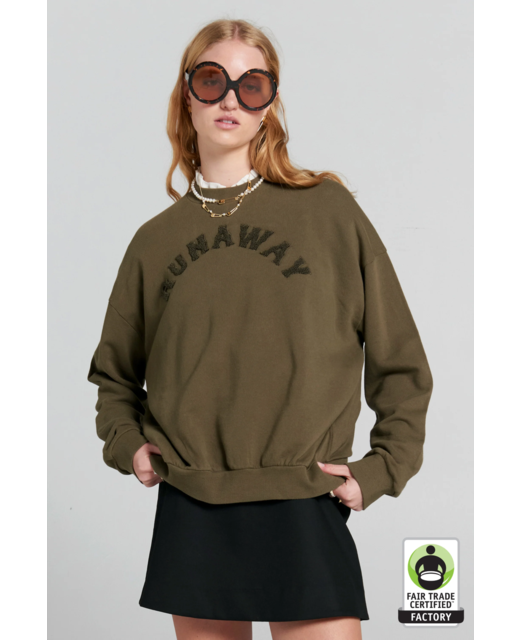 Karen Walker Runaway College Organic Cotton Crewneck Sweatshirt