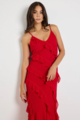 Georgia Mae Galore Bias Ruffle Maxi Dress