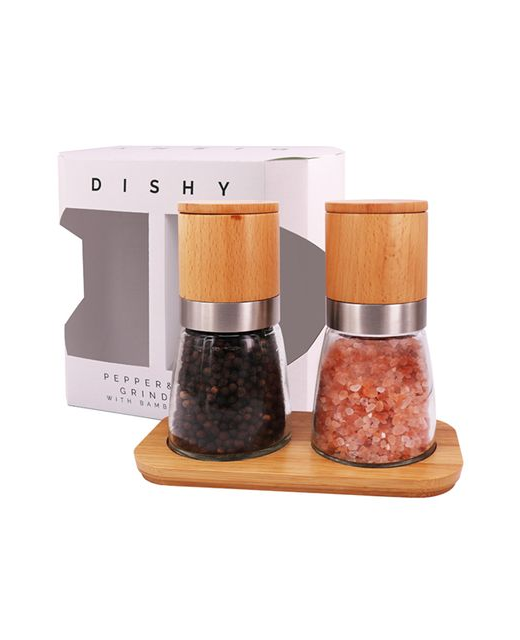 Rogers Dishy Bud Grinder Set with Bamboo Tray