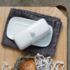 Livewires White Rectangle Butter Dish