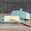 Livewires Eggshell Blue Rectangle Butter Dish