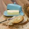 Livewires Eggshell Blue Rectangle Butter Dish