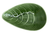 Livewires 25cm Porcelain Mussel Bowl - Green