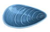 Livewires 8cm Porcelain Mussel Bowl - Blue