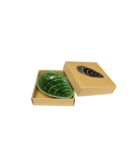 Livewires 8cm Porcelain Mussel Bowl - Green