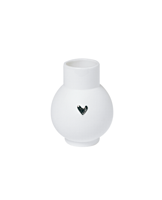 Livewires Mini Silver Heart Ball Vase