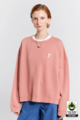 Karen Walker Embroidered Runaway Girl Organic Cotton Crewneck Sweatshirt Rose