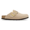 Birkenstock Boston Big Buckle Regular Nubuck Clog - Sandcastle