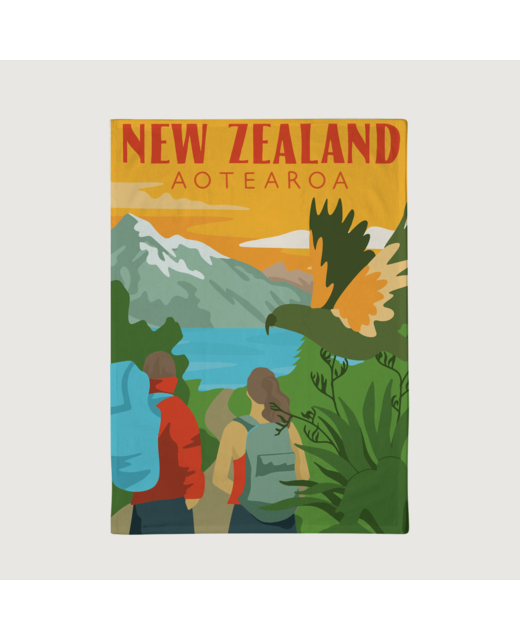 Moana Road South Island Tramping Tea Towel