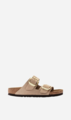 Birkenstock Arizona Big Buckle Nubuck Regular Sandal - Sandcastle