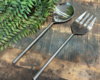 Blue Goose Round Hammered Handle Salad Servers