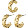 Pilgrim Desriee Recycled Hoop & Cuff Earrings