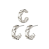 Pilgrim Desriee Recycled Hoop & Cuff Earrings