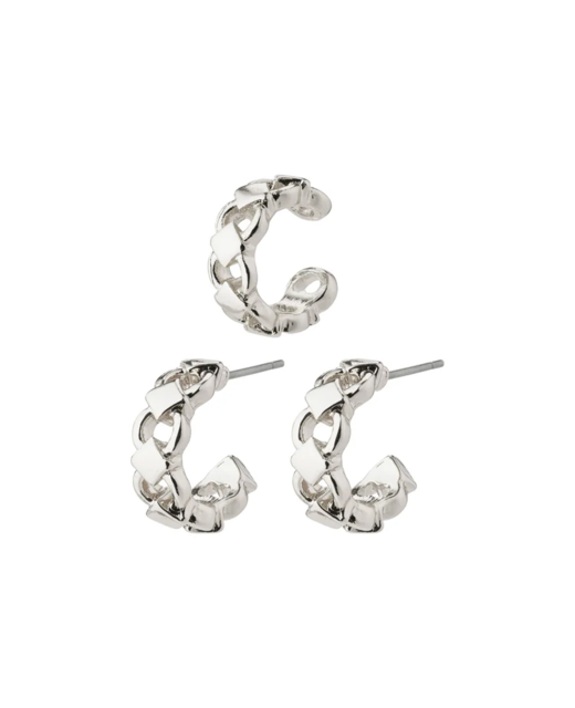 Pilgrim Desriee Recycled Hoop & Cuff Earrings