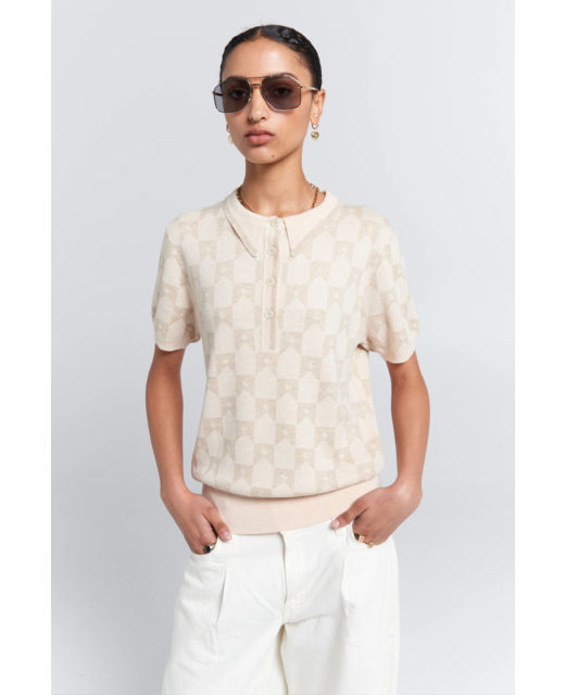 Karen Walker Monogram Knit Polo
