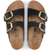 Birkenstock Arizona Big Buckle Nubuck Regular Sandal - Black