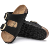 Birkenstock Arizona Big Buckle Nubuck Regular Sandal - Black
