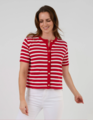 Stella + Gemma Rue Cardi - Red/White