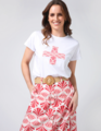 Stella + Gemma Classic Tee Strawberry Scoop - White