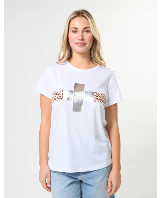 Stella + Gemma Classic Tee - White Silver Crossing