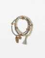 Stella + Gemma Bracelets Set of 3 - Grey Stones Beads