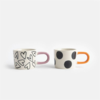 Livewires Mono Spot & Hearts Set of 2 Espresso Mugs