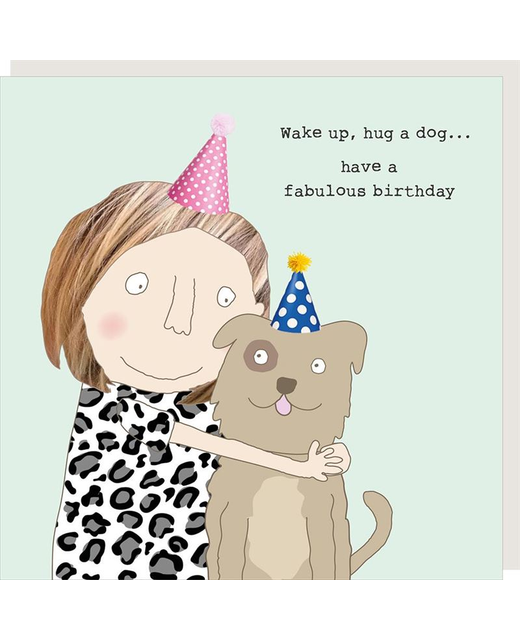 Rosie Made a Thing Hug a Dog Card