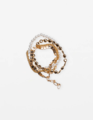 Stella + Gemma Bracelet Set of 4 - Gold Beads & Pearls