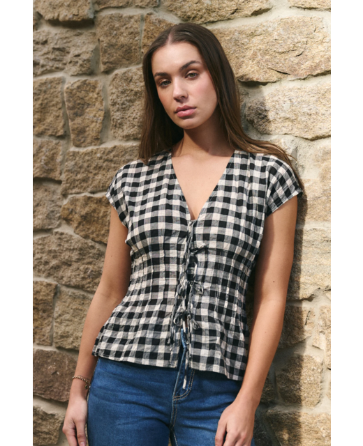 Ivy & Jack Nouveau Tie Front Vest