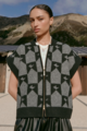 Karen Walker Monogram Knit Vest