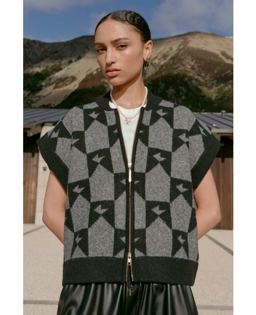 Karen Walker Monogram Knit Vest