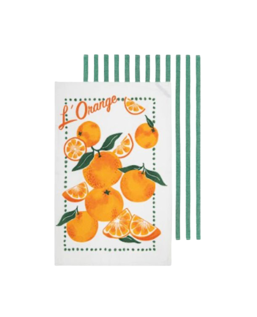 Ladelle Capri Orange 2pk Kitchen Towel