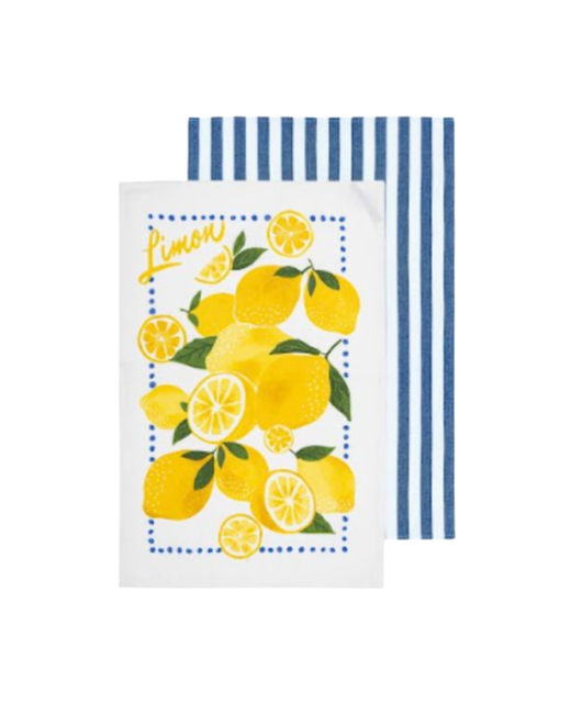Ladelle Capri Lemon 2pk Kitchen Towel